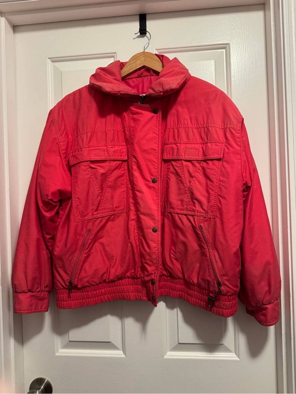 Vintage Bogner Coral Ski Jacket Retro Bomber Coat